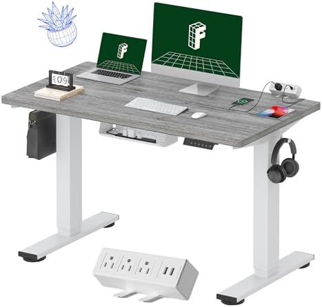 FLEXISPOT EN2 48"x24" Whole-Piece Standing Desk with Power Strip by Unknown