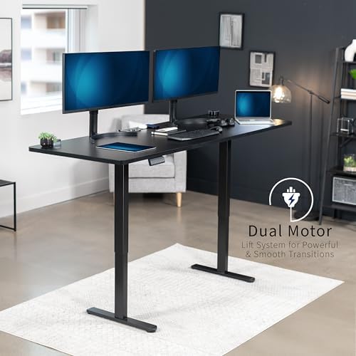 VIVO Black 83 x 30 in Standing Desk, DESK-KIT-E2B84-30B - Image 2