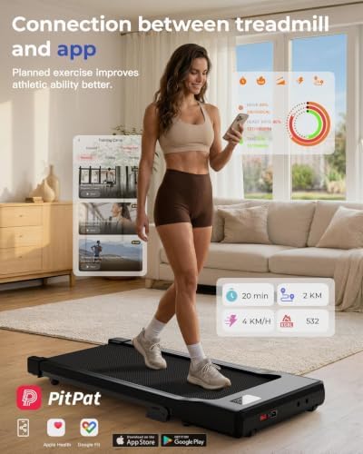 MJWW 6% Incline Walking Pad, Smart AI Under Desk Treadmill for Home - Image 3