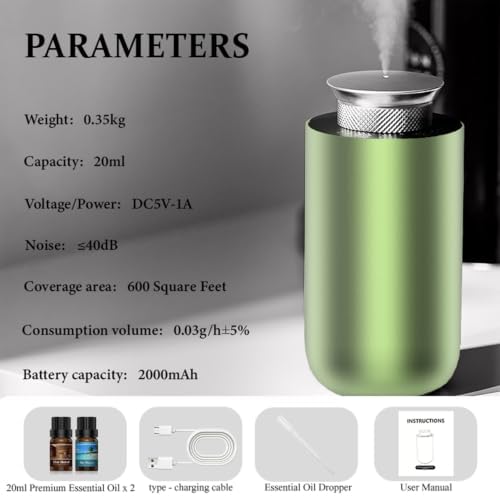 2026 Upgraded Rechargeable Waterless Car Scent Diffuser Kit, Auto On/Off - Image 2