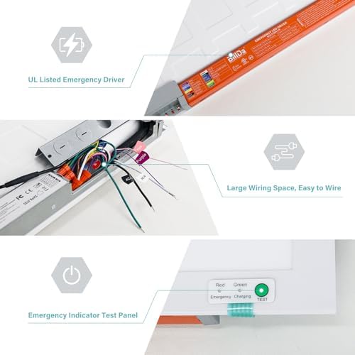 12 Pack 2x4 LED Flat Panel Light with Emergency Battery Backup - Image 4