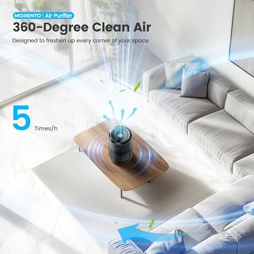 Air Purifiers for Bedroom Home for Smoke Pet Dander Odors 2 Pack Grey - Image 3