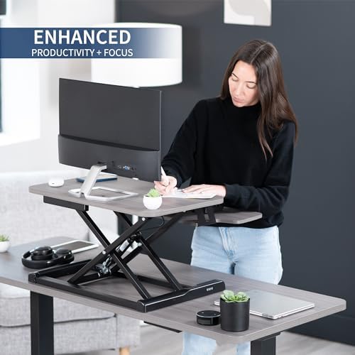 VIVO Dark Gray 26 inch Standing Desk Converter, DESK-V026KG - Image 4