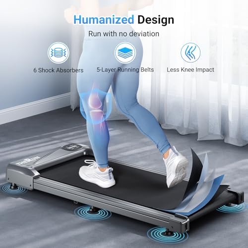 THERUN Walking Pad with 40" Longer Belt Under Desk Treadmill 300LBS Weight - Image 3