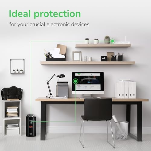 APC 1000VA/600W Pro UPS Battery Backup for Office Electronics, AVR, BX1000M - Image 5