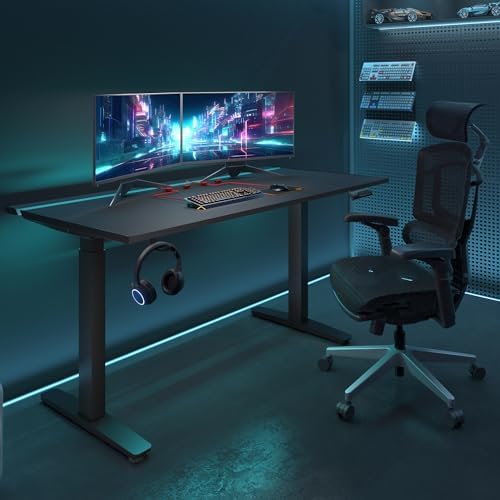 FLEXISPOT 55" RGB Electric Gaming Standing Desk, Magnetic Metal Desktop - Image 2