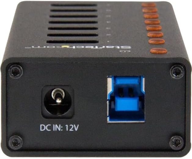 StarTech.com 7 Port USB 3.0 Hub (5 Gbps) - Metal Enclosure - Desktop or Wall Mountable - Rugged & industrial Powered USB Expander and Splitter Hub (ST7300U3M) - Image 4