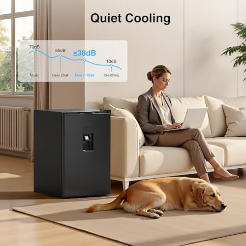 Kismile 4.41Cu Ft Single Door Mini Fridge with Freezer Water Dispenser - Image 6