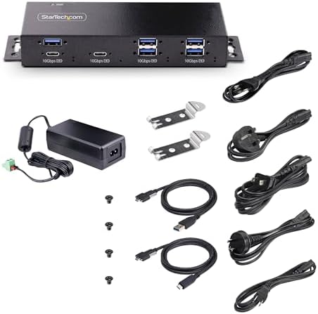 StarTech 7-Port Industrial USB Hub 10Gbps, TAA, USB 3.2 Gen 2 (HB31C5A2CME) - Image 7