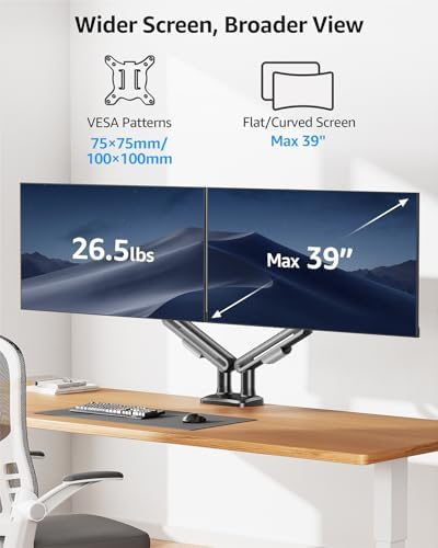 MOUNTUP Dual Monitor Mount, Heavy Duty Monitors Arm - Image 3