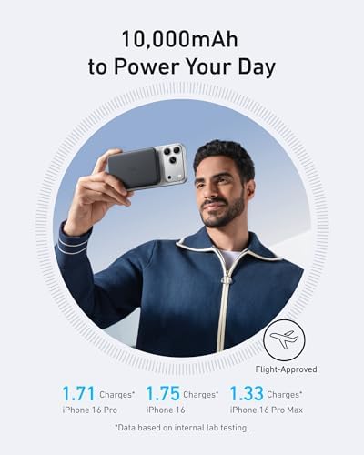 Anker MagGo Power Bank, 10,000mAh Qi2-Certified 15W Portable Charger - Image 5