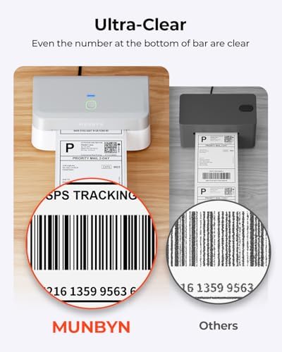MUNBYN Bluetooth Thermal Label Printer, Wireless 4x6 Shipping Label Printer - Image 2