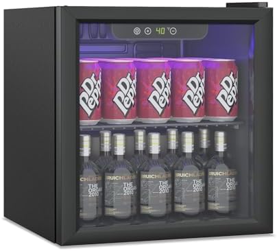 Erivess 1.4 Cu Ft Mini Fridge, 65 Cans Freestanding Beverage Refrigerator by Erivess