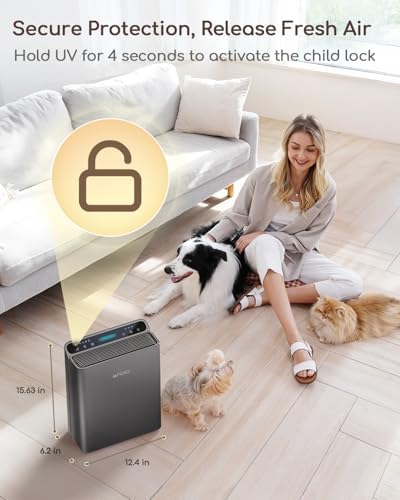 Afloia Air Purifier for Home & Bedroom, 2,000 ft², PM2.5 Monitor - Image 5
