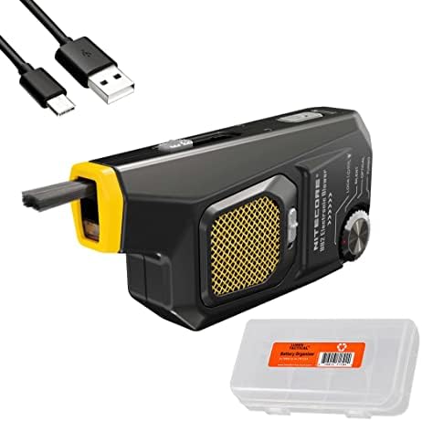 Nitecore BlowerBaby BB2 USB Rechargeable Electronic Air Duster Blower for Camera, Keyboard, Laptop Cleaning with Built-in LED, Include Cable Organizer by NITECORE