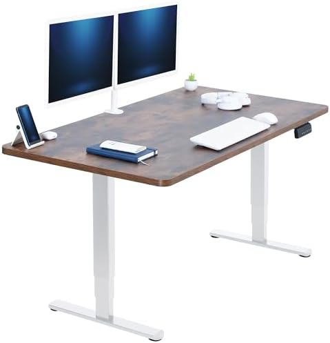 VIVO Rustic Vintage Brown 55 x 28 in Standing Desk, DESK-KIT-2W55N by VIVO