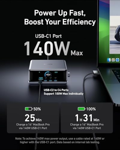 Anker Prime Charging Station, 250W 6-Port GaN USB C Charger - Image 4