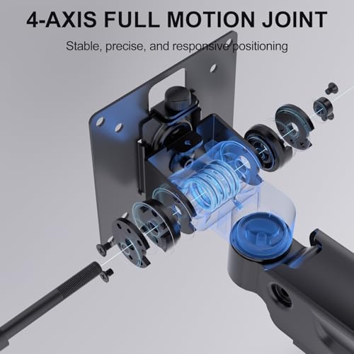 WALI Heavy Duty Monitor Arm for 13-49 inch 1000R Curved Screen, up to 44lbs - Image 3