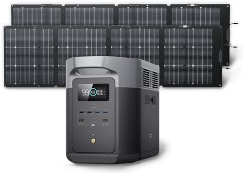 EF ECOFLOW DELTA 2 Max Solar Generator 2048Wh with 2x220W Solar Panel by Unknown