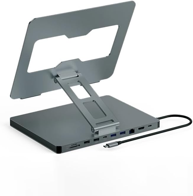 USB C Hub Stand for MacBook Pro, 10 in 1 Adapter for MacBook Air Docking Station with 4K 60Hz HDMI, RJ45 Gigabit Ethernet, SD/TF Card Reader, 4 USB 3.0 for iPad/Dell HP/Surface/Lenovo Laptop Dock by Unknown