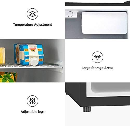 Midea WHS-160RB1 Single Reversible Compact Refrigerator, 4.4 Cubic Feet Fridge, Black - Image 5