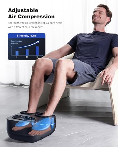 KNQZE Shiatsu Foot Massager with Heat & Compression, LCD Touch Panel, FSA - Image 4