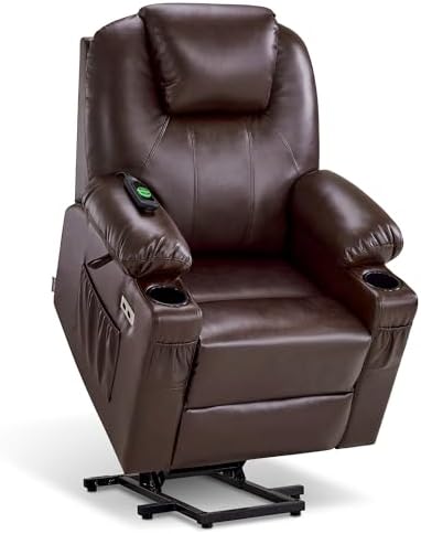 MCombo Small Power Lift Recliner Chair for Elderly, Heat and Massage 7141 by MCombo