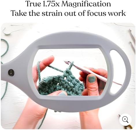 Brightech LightView Pro LED Magnifying Floor Lamp - Daylight Bright Full Spectrum Magnifier Lighted Glass Lens - Height Adjustable Gooseneck Standing Light - for Reading Task Craft Lighting - White - Image 4
