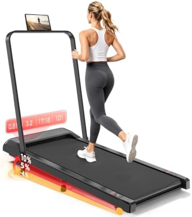 Walking Pad Treadmill 10% Incline, Foldable Handle, Under Desk Treadmill by BASECAL