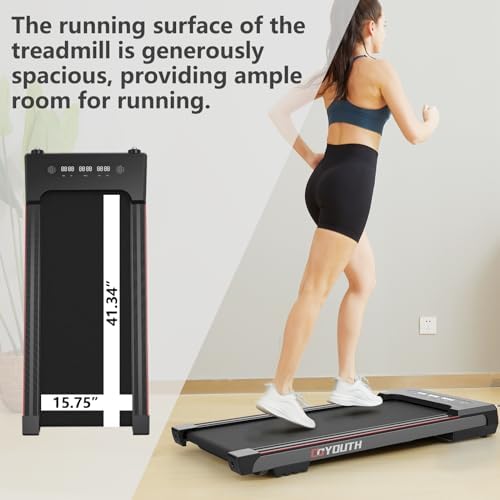 GOYOUTH 2.25HP Walking Pad, Quiet Under Desk Treadmill for Office, 300 LBS - Image 3