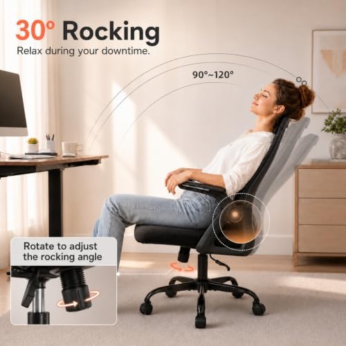 Ergonomic Office Chair, Flip-up Armrests Mesh Executive Computer Chair - Image 5