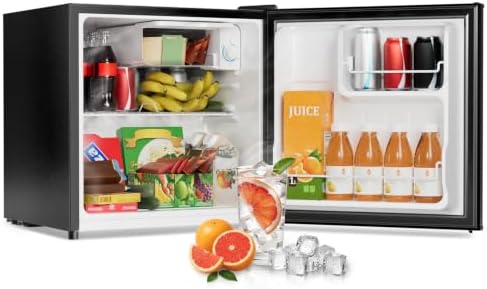 1.6 Cu Ft Mini Fridge with Freezer, Single Door Upright Freezer by Frostorm