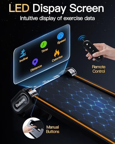 FINEHORSE Walking Pad with 13% Auto Incline, Under Desk Treadmill for Home - Image 5