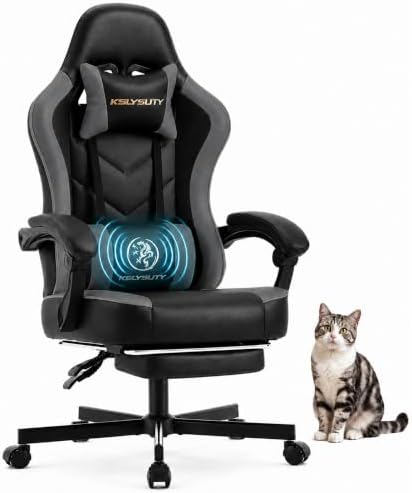 Mistpeople Gaming Chair, Ergonomic High Back Computer Chair with Footrest, Lumbar Support & Pocket Spring Cushion, Comfortable Swivel Home Office Desk Chair for Adults by Unknown
