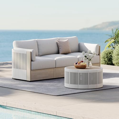 CHITA Modular Acacia Outdoor Furniture Set 4 Piece, Patio Conversation Set by Unknown