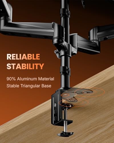 ErGear Triple Monitor Stand Fits Three 17–32 inch Monitors - Image 5