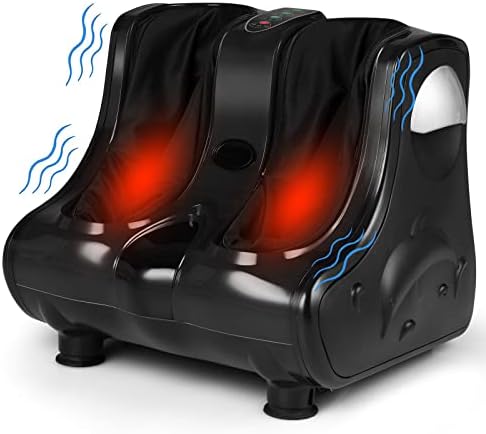 COSTWAY Foot and Calf Massager, Shiatsu Heated Electric Foot Massager by COSTWAY