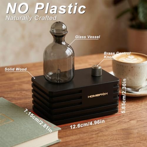 Waterless Essential Oil Aroma Diffuser Home Scent Decor Black - Image 2