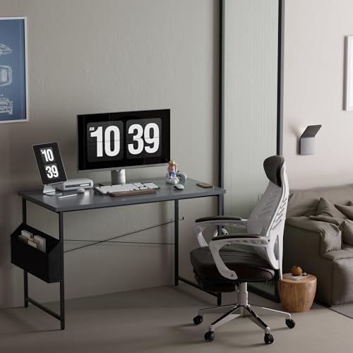 Pamray 47 Inch Computer Desk for Small Spaces with Storage Bag, Home Office Work Desk with Headphone Hook, Small Office Desk Study Writing Table - Image 2