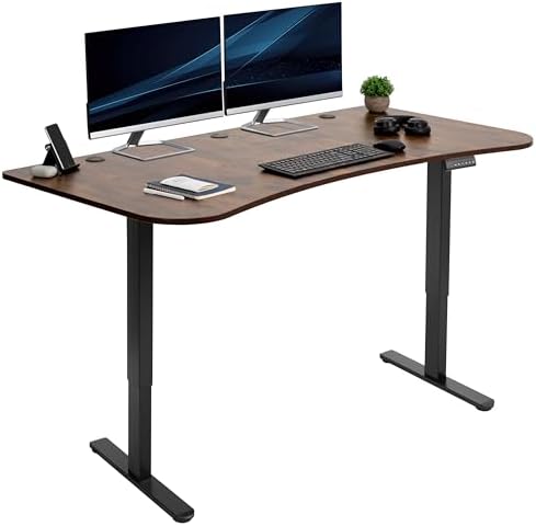 VIVO Rustic Vintage Brown 60 x 24 in Standing Desk, DESK-KIT-E2B1N by VIVO