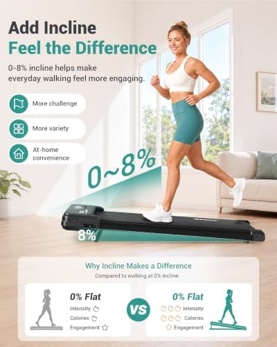 Walking Pad with Vibration Plates, 3 in 1 Walking Vibration Pad, Walking Pad with Incline, Under Desk Walking Pad with Remote Control and LED Display for Home Small Space - Image 4