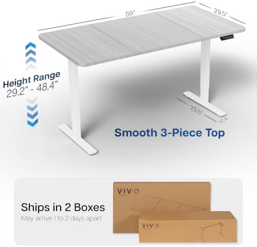 VIVO Dark Gray 60 x 30 in Standing Desk, DESK-KIT-1W6G-30 - Image 3