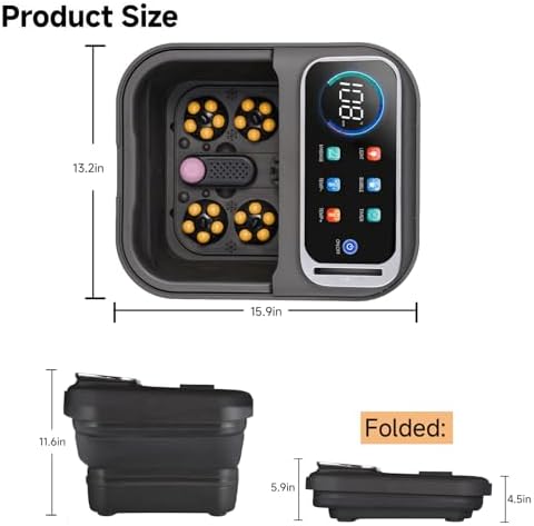AAOBOSI Collapsible Foot Bath with Heat, Foot Massager Spa Soaking Tub - Image 2
