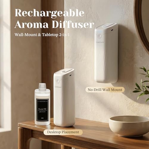 Waterless Essential Oil Diffuser, 4.06fl oz(120ml) Portable Battery Operated Cold Air Aroma Scent Machine, 4 Intensity Levels, Quiet Diffuser for Bedroom Office Bath Car (White-Retreat1) - Image 4