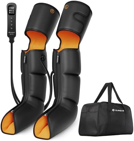 QUINEAR Leg Massager with Compression, 3-in-1 Foot Calf & Thigh Massager and Compression Therapy with Timer, Leg Massage Boots for Circulation and Pain Swelling Edema Relief, FSA-HSA Eligible by QUINEAR