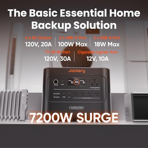 Jackery HomePower 3000 and Transfer Switch & 2x200W, 3072Wh, 3600W Output - Image 6