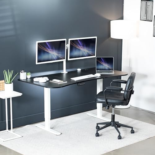 VIVO Black Carbon Fiber 63 x 32 in Standing Desk, DESK-KIT-2W1R - Image 2