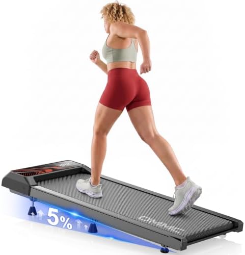 2.5HP Walking Mat with Incline pad,Under Desk Treadmill, Walking Running Pad with Remote,3 in 1 Low Noise Small Mini Portable Treadmill with Led Screen,Compact Treadmills for Home Office by OMMC