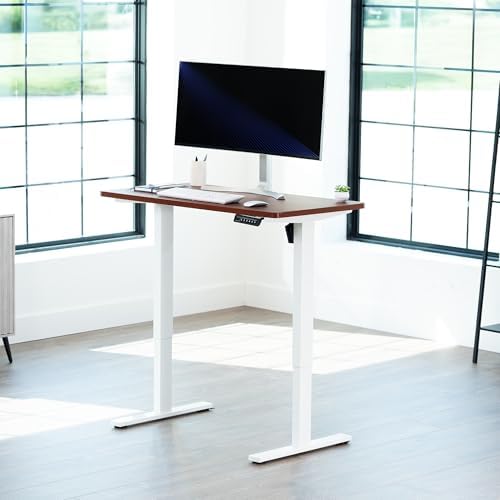 VIVO Dark Walnut 43 x 24 in Standing Desk, DESK-KIT-1W4D - Image 2