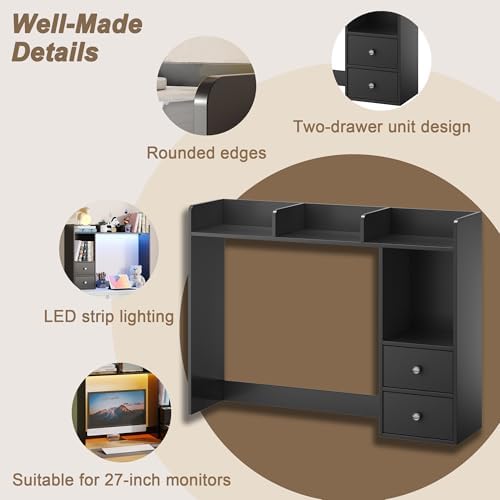 ChooChoo Desktop Bookshelf with LED Lights and 4 Shelves - Image 4